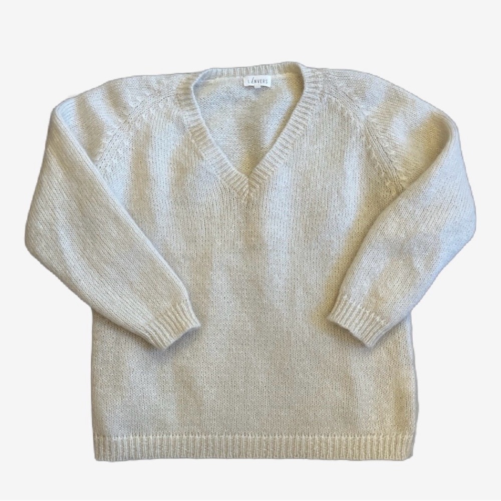 Ivory V-Neck Sweater